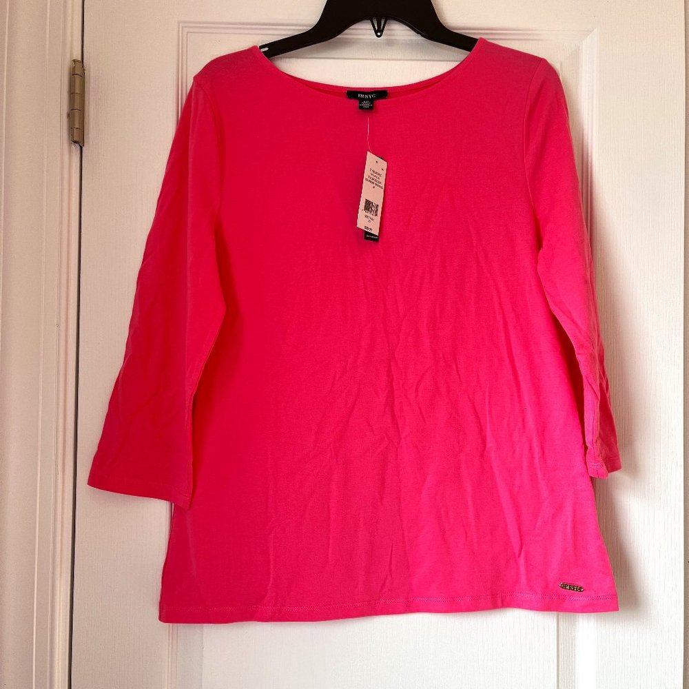 New Women's IMNYC Long Sleeve Tee Bright Pink/Rose Size L
